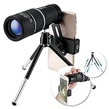 High Power Monocular Telescope,OUTERDO 16x52 Dual Focus BAK-7 Prism FMC Waterproof Monoculars with Cellphone Adapter and Durable Tripod for Bird Watching, Hunting, Camping, Hiking, Outdoor, Surveillan