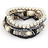 Susenstone1 Set 7Pcs Boho Wholesale Multilayer Acrylic Beads Beach Bracelet