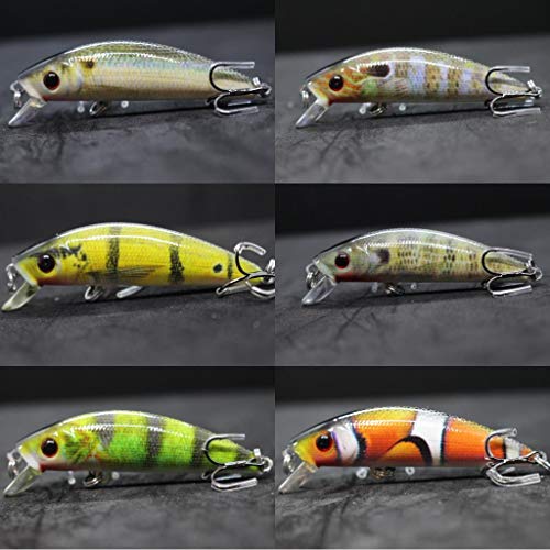 wLure Fishing Lure Lifelike Minnow Crankbait for Bass Fishing Bass Lure HM219KB