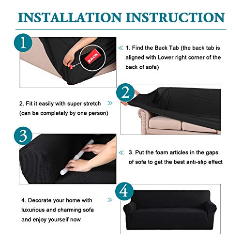 4 Stretch+Furniture+Protector+Durable+Slipcover