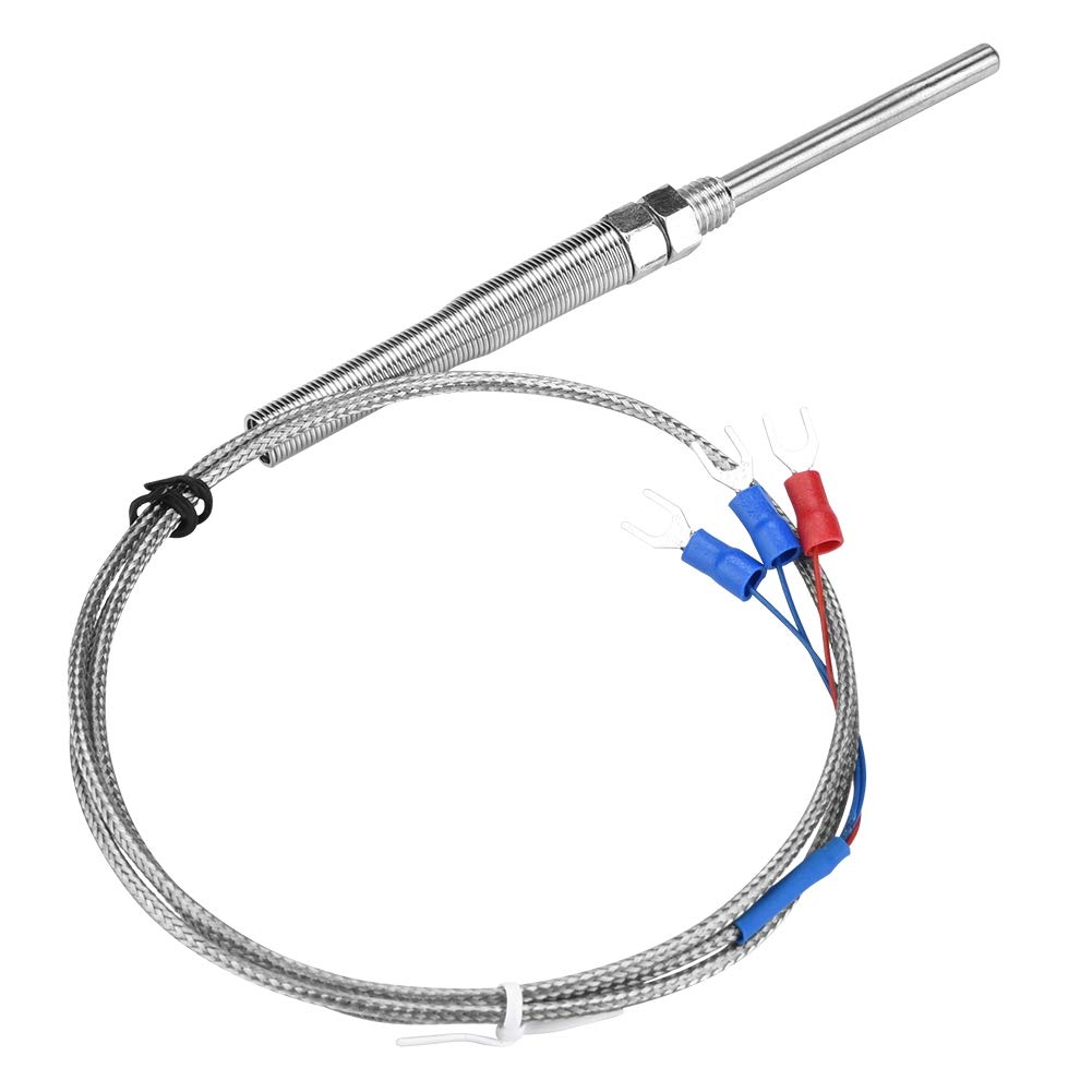 M8 Thread Thermocouple Sensor Probe PT100 Thermocouple 3 Wire Waterproof Corrosion Resistance Industrial Temperature Sensor Parts()