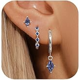 Gold Hoop Earrings Set for Women, Small 14K Gold Plated Earring Stacks, Cartilage Huggies Hoop Earring Sets For Multiple Piercing, Dainty Birthday Jewelry for Mom/Friend/Wife