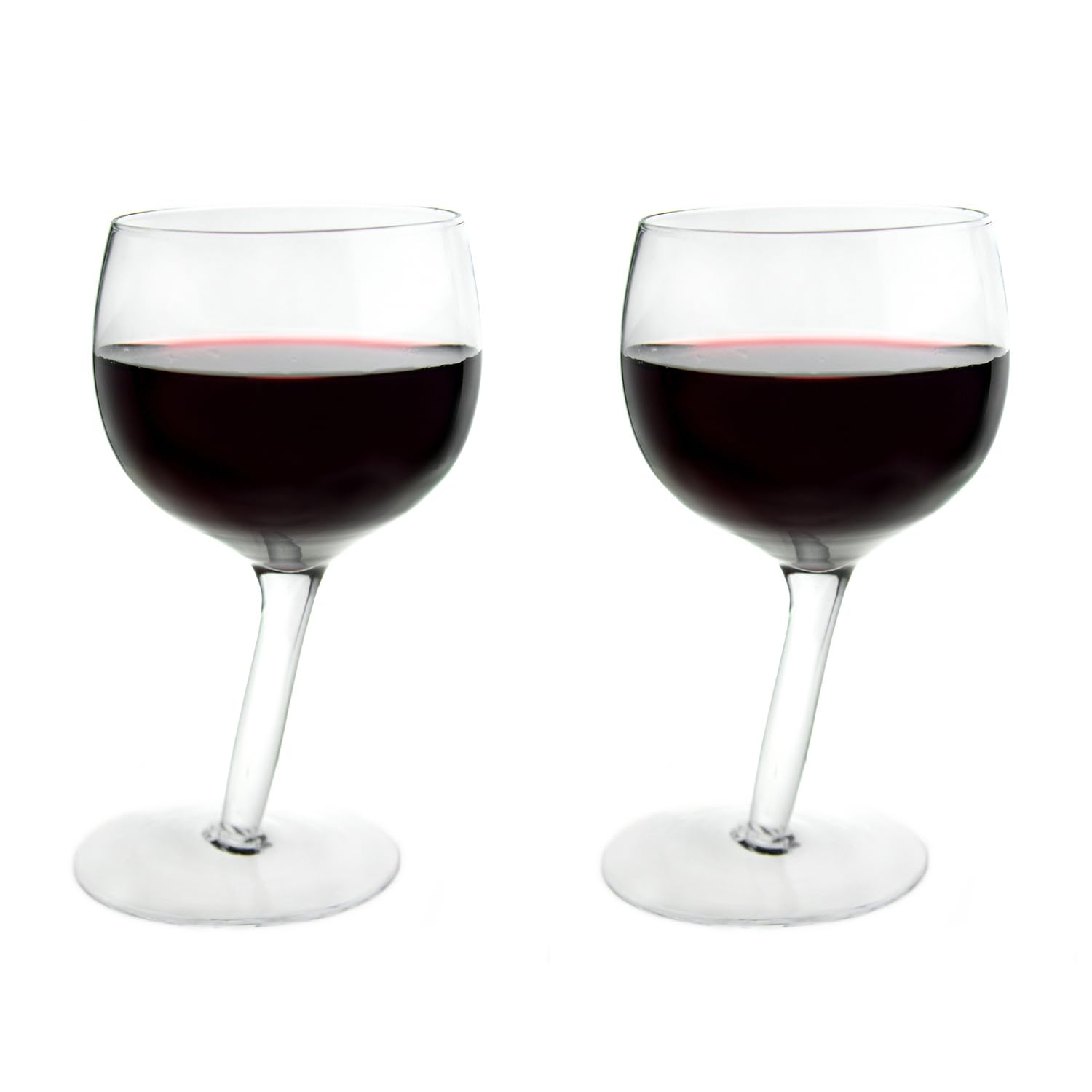Vinology Tipsy Wine Glasses, Pack of 2