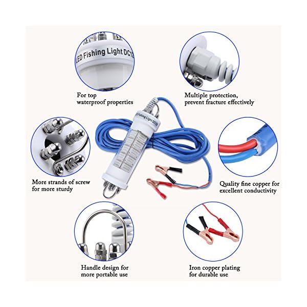 Goture-12V-IP68-High-power-LED-Fully-Submersible-Night-Fishing-Light-Deep-Drop-Underwater-Lure-Bait-Fish-Finder-Lamp-with-547-Cable-for-Krill-Phytoplankton-Squid-White-Blue-Green