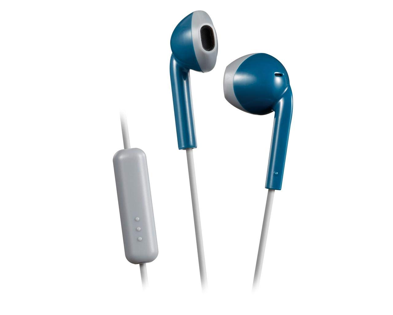 JVC HA-F19M-AH-E In-Ear Headphones with Headset Function, Blue/Gray