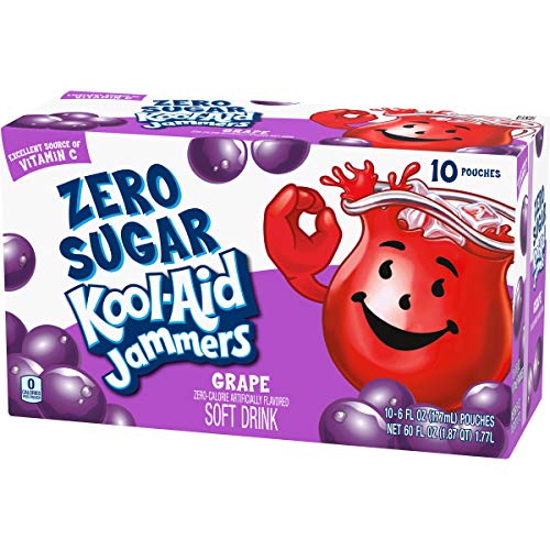 KoolAid Zero Sugar Jammers Grape Flavored Juice Drink (40 Pouches, 4