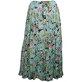 Mogul Interior Womens Long Maxi Skirt Floral Printed Tiered Gypsy Chic M/L