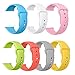 Isenxi for Watch Band, Soft Silicone Sport Style Replacement Strap for iwatch Series 1 Series 2 (38mm-set8 small(7-pack))