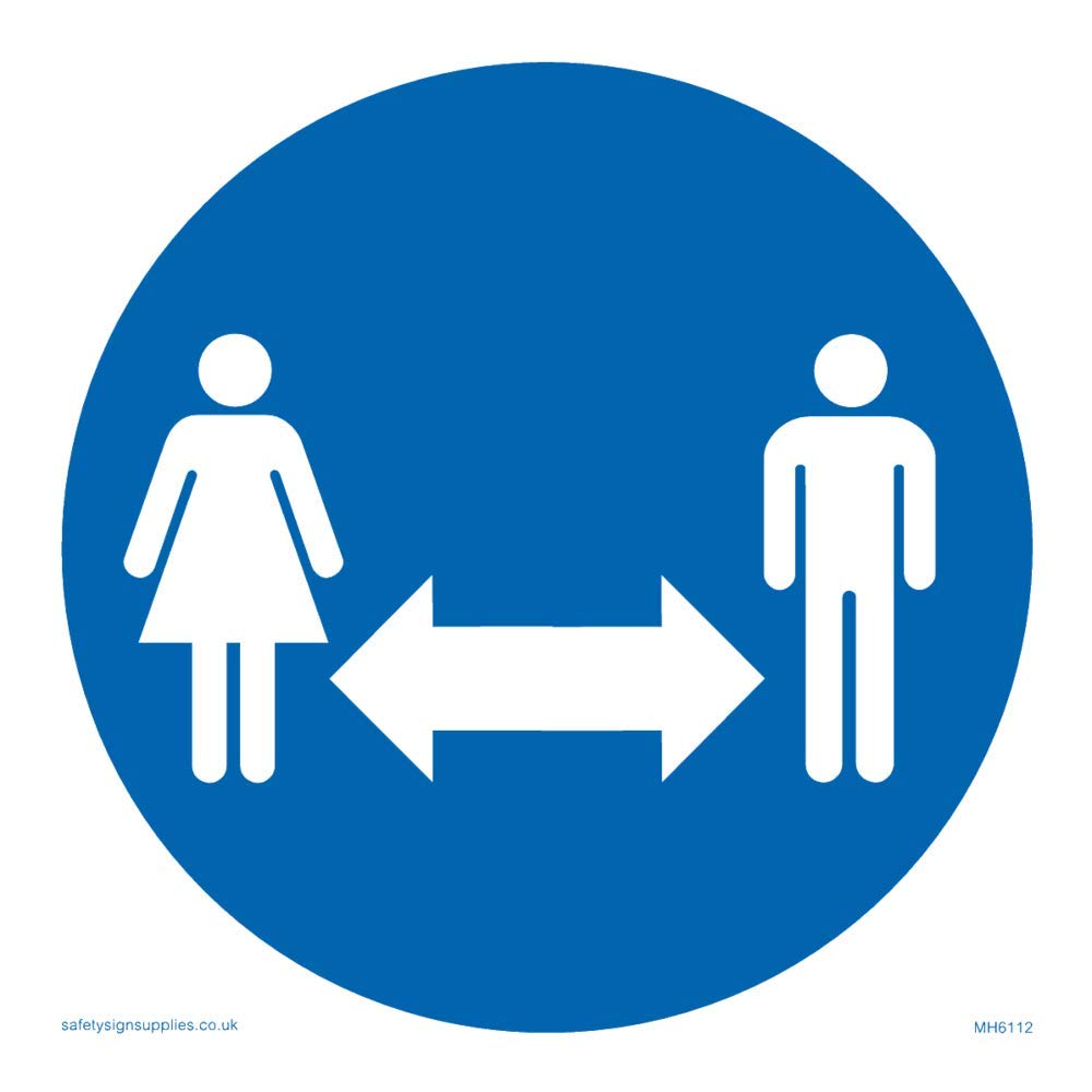 Social Distancing Sign with no 2m or distance number
