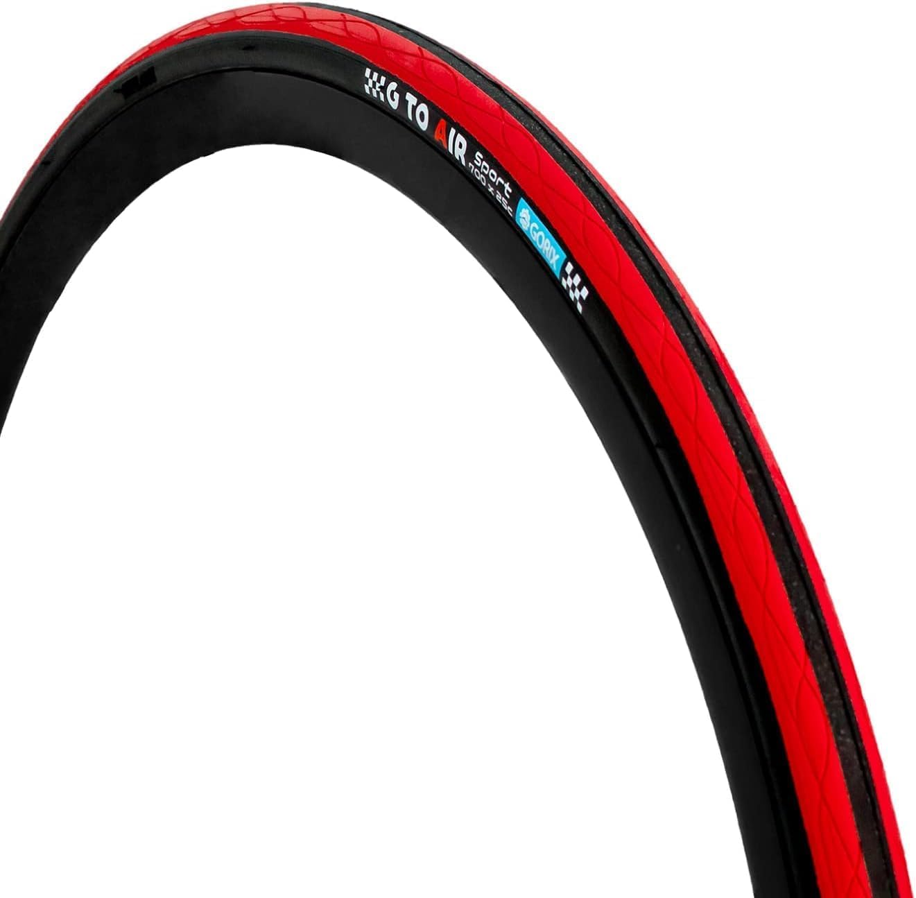 GORIX Road Bike Tire 700×23C 25C 28C 32c 35c Cycling Bicycle (Gtoair) (700×28c, Black×Red(1 Tire))