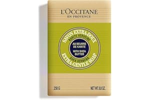 L'OCCITANE Shea Butter Extra-Gentle Hand & Body Soap Bar, Cleanses & Softens Skin, Moisturizing, Soothing Scents, Non-Drying, Vegan