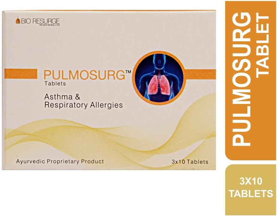Bio Resurge Life Pulmosurg Tablet for Treatment Asthma and Respiratory Allergies