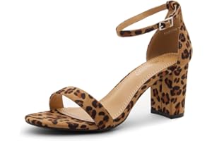 Shoe Land Madeline Womens Low Heels Open Toe Dress Heels Ankle Strap Chunky Heel Sandals Black Gold Blue Red Heels Block Short Heeled Sandals for Wedding Prom Office