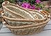 RT450100-3: Handwoven Wicker Storage Baset Curve Pole Handle Baskets in Brown (Set of 3)