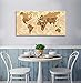 youkuart World Map Canvas Wall Art for Home Decor Map of The World Posters Prints Painting Modern Artwork Wooden Framed Maps Office Wall Decor Ready to Hang
