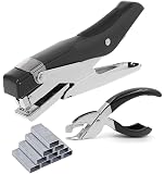 Stapler with 2000pcs Staples and Staple Remover, NO JAM Hand Held Stapler, 24 Sheets Capacity for Office Home School (Black)
