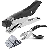 Stapler with 2000pcs Staples and Staple Remover, NO JAM Hand Held Stapler, 24 Sheets Capacity for Office Home School (Black)
