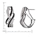 Amazon Collection Sterling Silver Black Diamond Omega Back Earrings