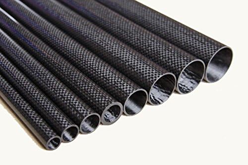 5MM OD X 3MM ID X 500MM 100% Roll Wrapped Carbon Fiber Tube 3K / Tubing WHABEST (2pcs 5x3x500mm Glossy)