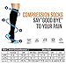 6 Pairs Compression Socks Pack - Best Medical, Nursing, Travel & Flight Socks - Running & Fitness - 15-20mmHg