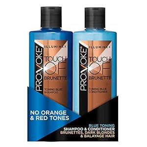 PROVOKE-Blue-Toning-Shampoo-and-Conditioner-Duo-Pack-NO-ORANGE-BRASSY-TONES-for-natural-coloured-or-highlighted-brunettes PROVOKE Blue Toning Sulphate-Free Shampoo and Conditioner Duo 200ml, Pack No Red & Orange Brassy Tones For Brunettes…