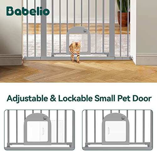 Babelio 36" Tall Upgraded Baby Gate with Cat Door, 2943" Auto Close