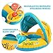 Peradix Infant Pool Float with Canopy Inflatable Baby Water Float Boat with Sunshade for Pool Swimming Ring Floater Raft Toys for Toddlers Kids