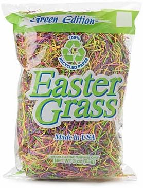 Paper Easter Basket Grass - 100% Recycled Paper Decorative Craft Projects - Set of 2 Bags - Multi-colored