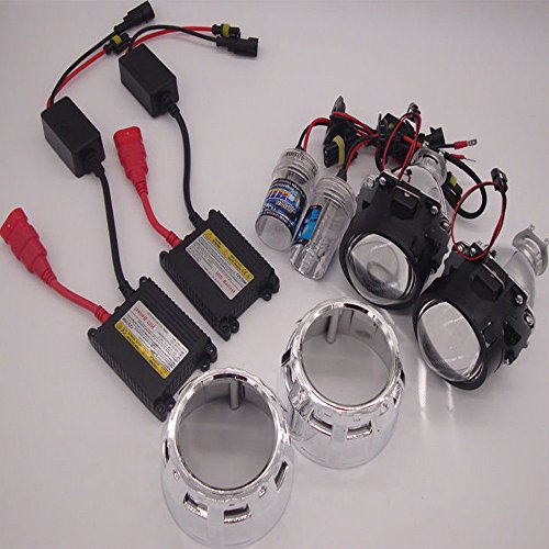 2.5" mini bi-xenon h1 projector lens w/shroud plus…