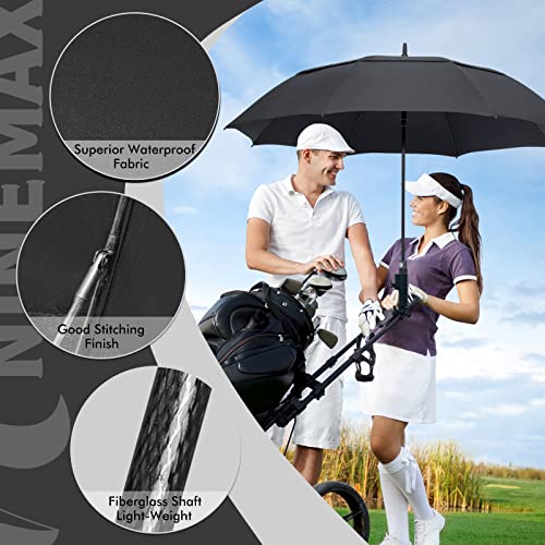 NINEMAX Large Windproof Umbrella, Large XL/XXL Golf Umbrella, Extra Large Strong Windproof Umbrella for Women Men
