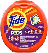 Tide Pods 3 in 1, Laundry Detergent Pacs, Spring Meadow Scent, 81 Count