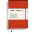 LEUCHTTURM1917 - Notebook Hardcover Medium A5-251 Numbered Pages for Writing and Journaling (Fox Red, Squared)