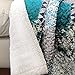 Lush Decor Briley Reversible Throw-Colorful Hexagon Patchwork Pattern Blanket, Turquoise-60 x 50