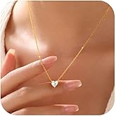 LOVPEPY 925 Sterling Silver Pink Heart Pendant Necklace for Women White Cubic Zirconia Necklace Dainty Cute White CZ Pendant Charm Chain to Daughter Mom Birthday Wedding Valentines Day Jewelry Gifts