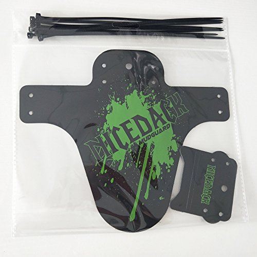 NICEDACK Mountian Bicycle Fender, MTB Mud Guard,2+1 PCS Front and Rear Bike Fender,Bike Mudguard Fits 26", 27.5", 29" Suitable for Bicycles (Fat Bike Wheel and Children Bicycle) (Green)