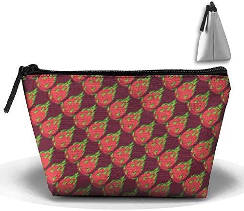 Dragon Fruit Trapezoid Lightweight Makeup Bag High Elasticity Toiletry Bag Zipper Pouch Cosmetic Bag Tent