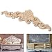 Enerhu 1 Piece Wood Carving Decal Carved?Onlay Applique Unpainted Home Furniture Decorations L(15.75x3.94inch)
