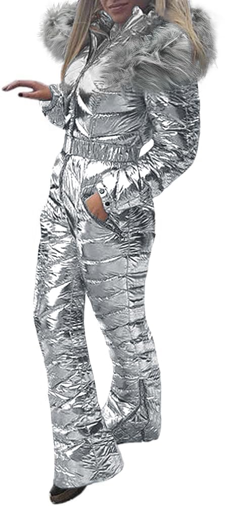 Photo 1 of Aurgelmir Women Winter Ski Suit Fur Collar Coat Ski Jumpsuit Snowsuit (Size unknown)