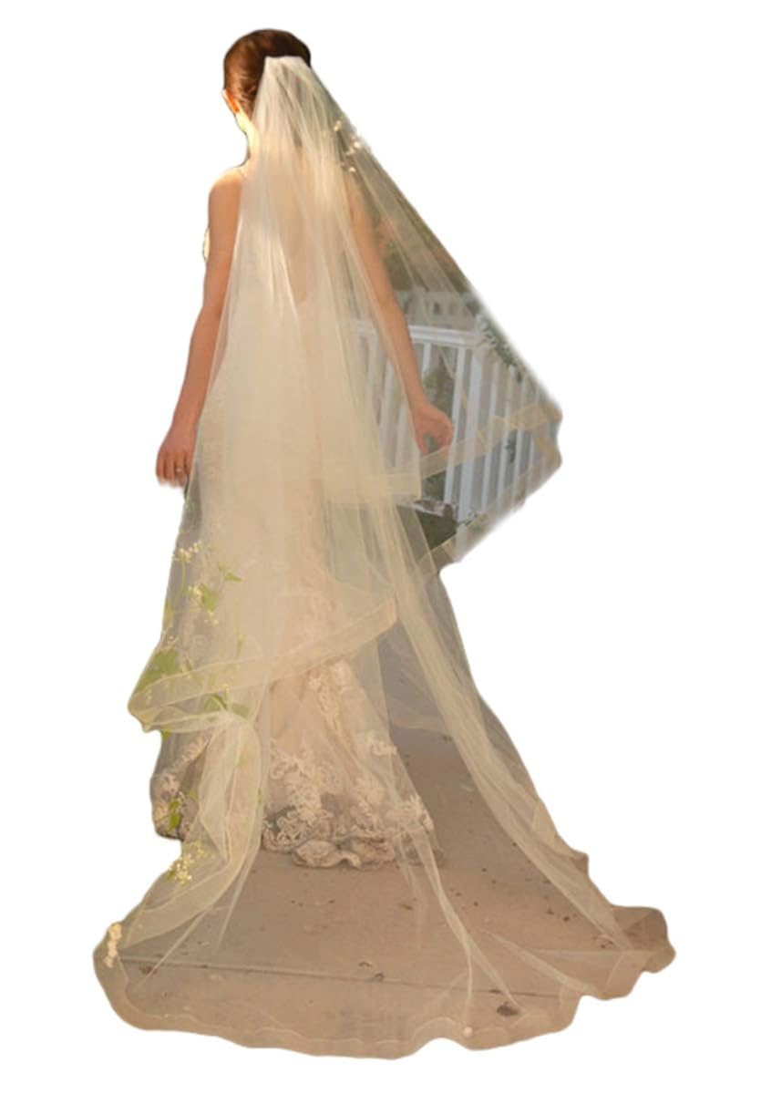 Ruolai Cathedral Length Bridal Veil Two Tier Wedding Veil With 1 Horse Hair Women Accessories Apeur Eu