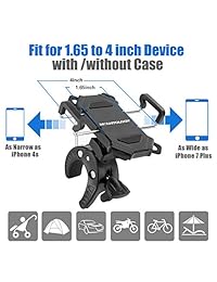 Soporte de teléfono para bicicleta   Bicicleta y Motocicleta teléfono celular soporte universal soporte para manubrio de bicicleta teléfono celular soporte para iPhone 8 7s 6s Plus 5S Smartphone Android con rotación de 360 grados y 4 correas de goma
