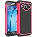 Galaxy J3 2016 Case,Galaxy J3V Case,Galaxy J3 6 Case,Galaxy Amp/Express Prime Case,Galaxy Sky/Sol Case,Asmart Shockproof Dual Layer Protective Cover Phone Case for Samsung Galaxy J3 V 2016 (Hot Pink)