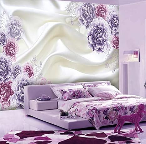 Amazon Com Pbldb Hottest 3d Stereo Silk Flower Wallpaper