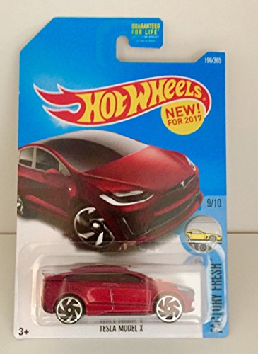 Hot Wheels 2017 Factory Fresh Tesla Model X 196/365, Maroon