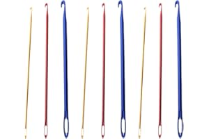 SUPVOX 9pcs Aluminum Crochet Hooks Set Ergonomic Handle, DIY Knitting and Yarn Craft Needles (2.75mm,