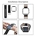 Henoda Compatible with Fitbit Blaze Bands Leather and Frame,Small Black Blaze Band for Women