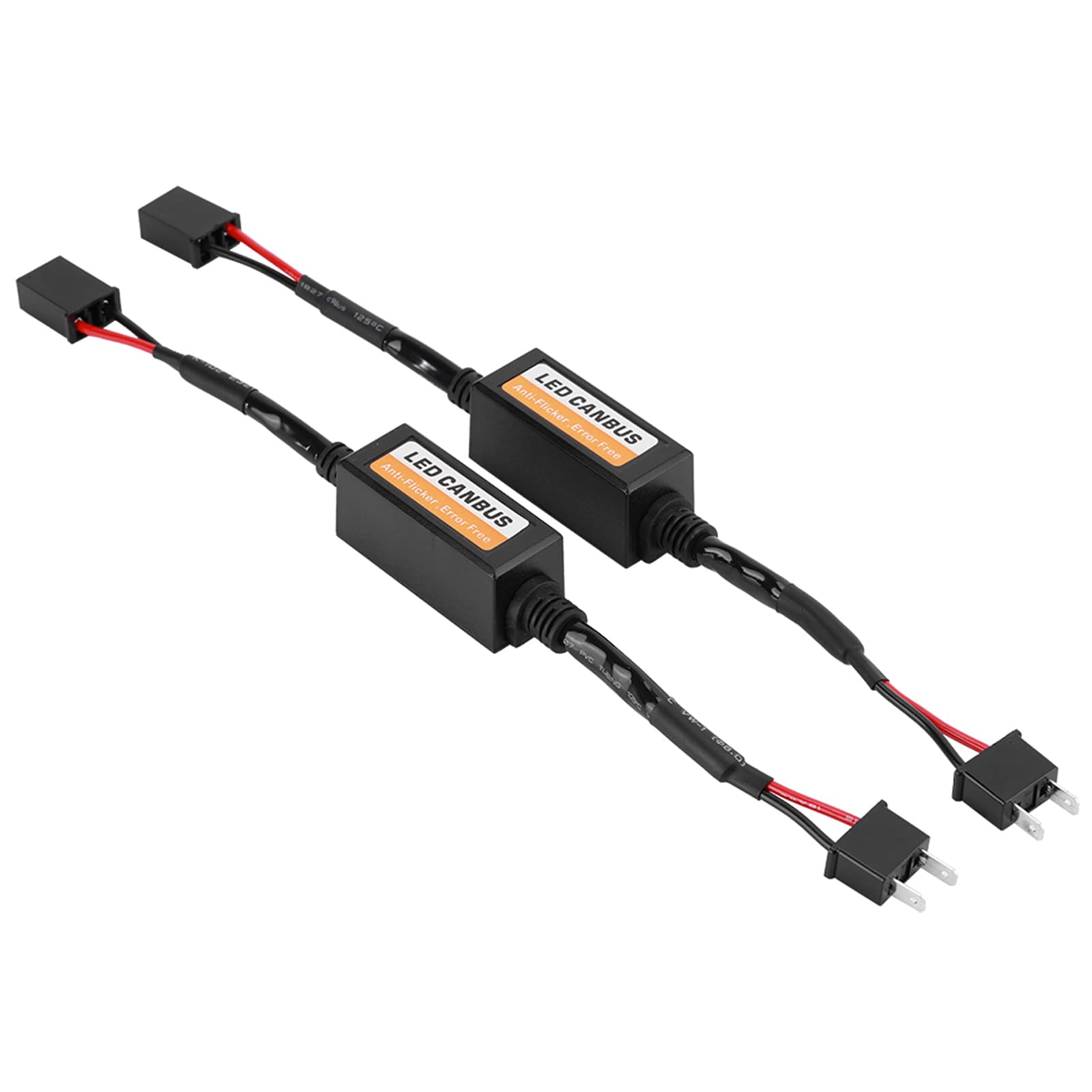 LED Headlight Decoder, Akozon 2Pcs LED Canbus Headlight Decoder Device Anti-Flicker Resistors Error Canceller for H7