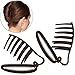 2pcs Women DIY Fast Styling Volume Insets Hair Clip Boost Comb French Twist Maker Fast Volume Twist Hair Boost Comb Hair Up Maker Tool Set (Dark brown)