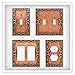 Franklin Brass W35071V-CPS-C Classic Lace Single Duplex Wall Plate/Switch Plate/Cover (3 Pack), Sponged Copper