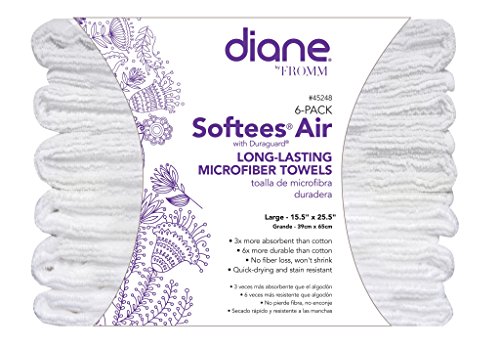 Diane Softees Air Long-Lasting Microfiber Towels (6 Pack)