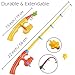 CozyBomB Kids Fishing Bath Toys Game - 17Pcs Magnetic Floating Toy Magnet Pole Rod Net, Plastic Floating Fish - Toddler Education Teaching and Learning Colors (Bath)